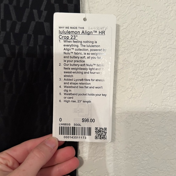 Lululemon Align HR crop 23” *embossed - Picture 3 of 3